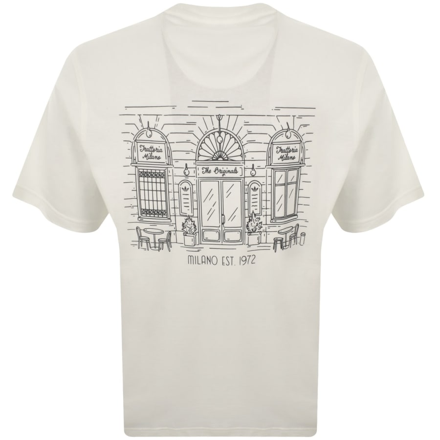 Image number 5 for adidas Originals Milan Shop T Shirt Off White
