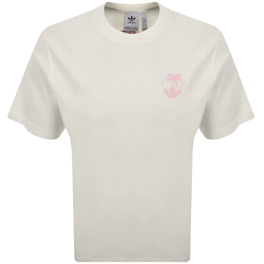 Image number 2 for adidas Originals Retro Keychain T Shirt Off White