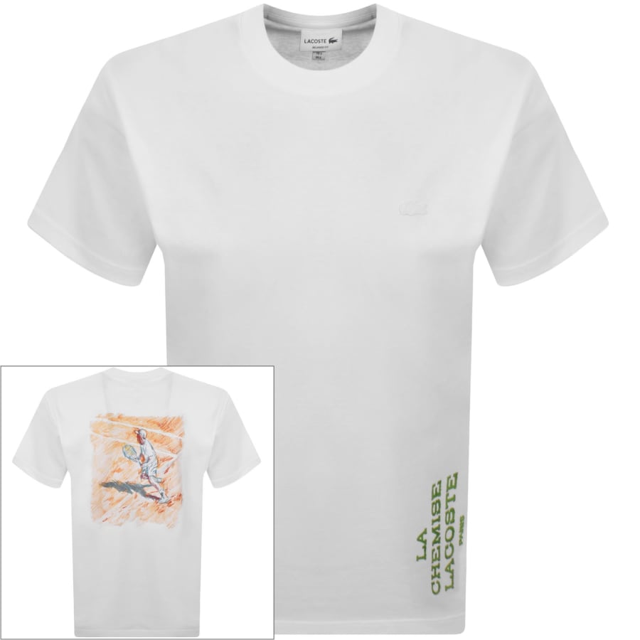 Image number 1 for Lacoste Logo T Shirt White
