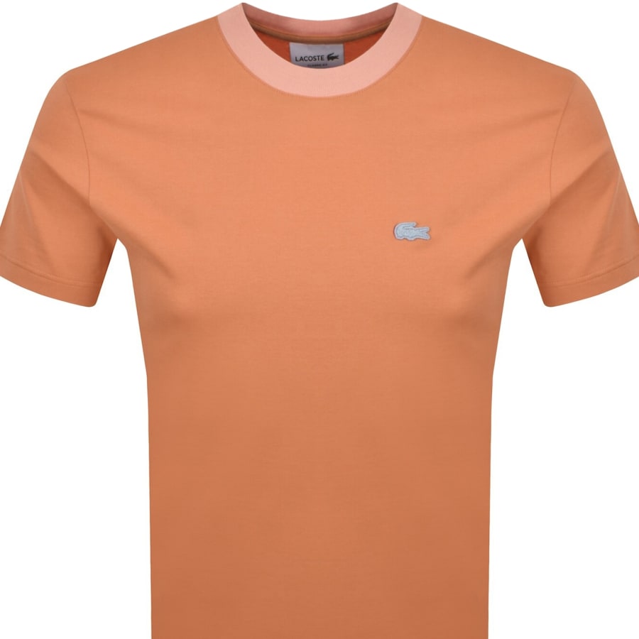 Image number 2 for Lacoste Logo T Shirt Orange