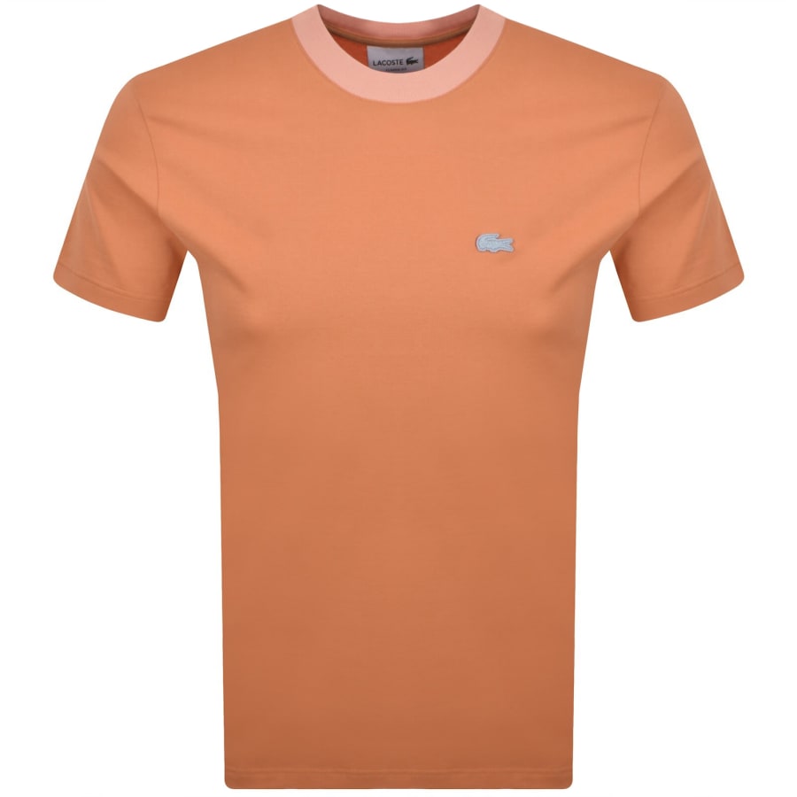 Image number 1 for Lacoste Logo T Shirt Orange