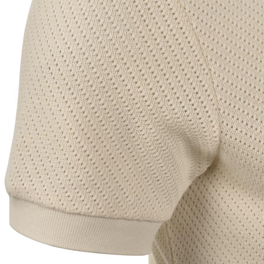 Image number 4 for Lacoste Knit Polo Shirt Cream