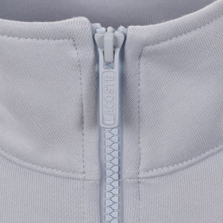 Image number 4 for Lacoste Quarter Zip Sweatshirt Light Blue