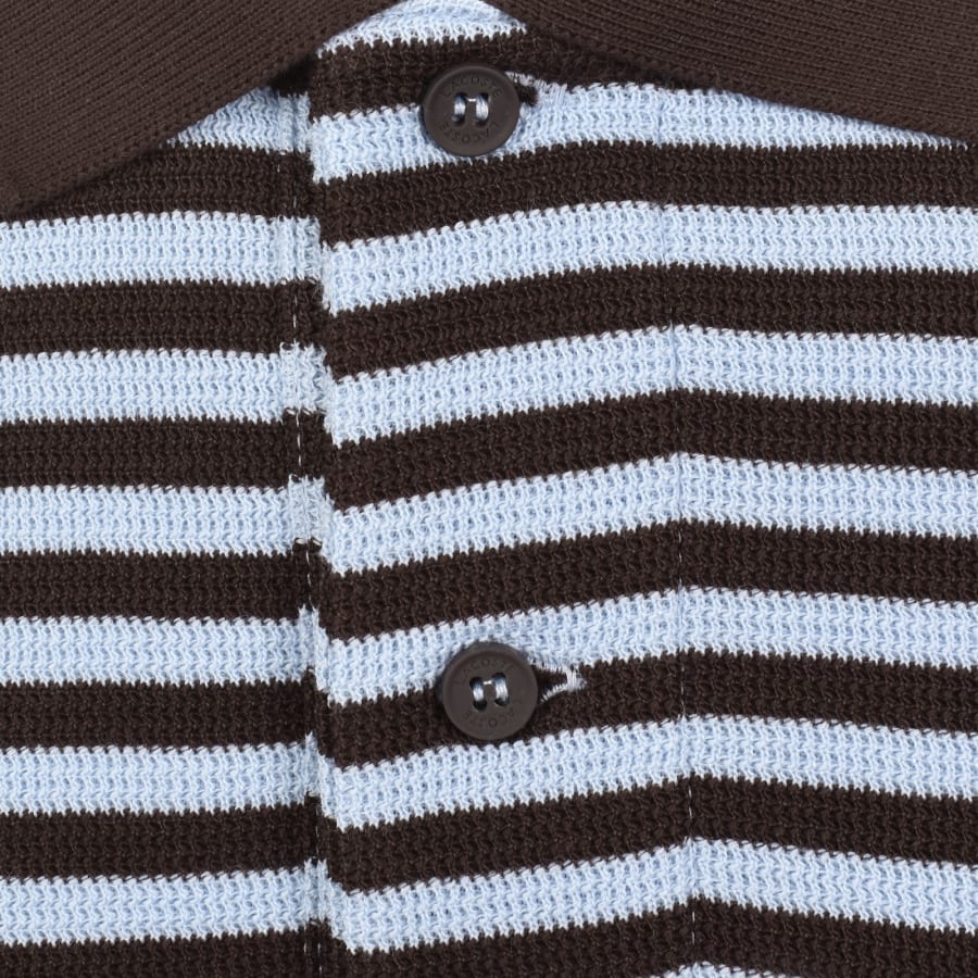 Image number 4 for Lacoste Stripe Polo T Shirt Blue
