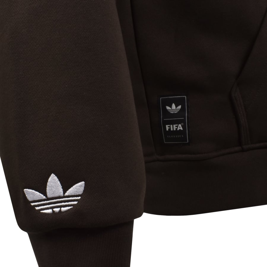 Image number 3 for adidas Originals Fifa Flag Graphic Hoodie Brown