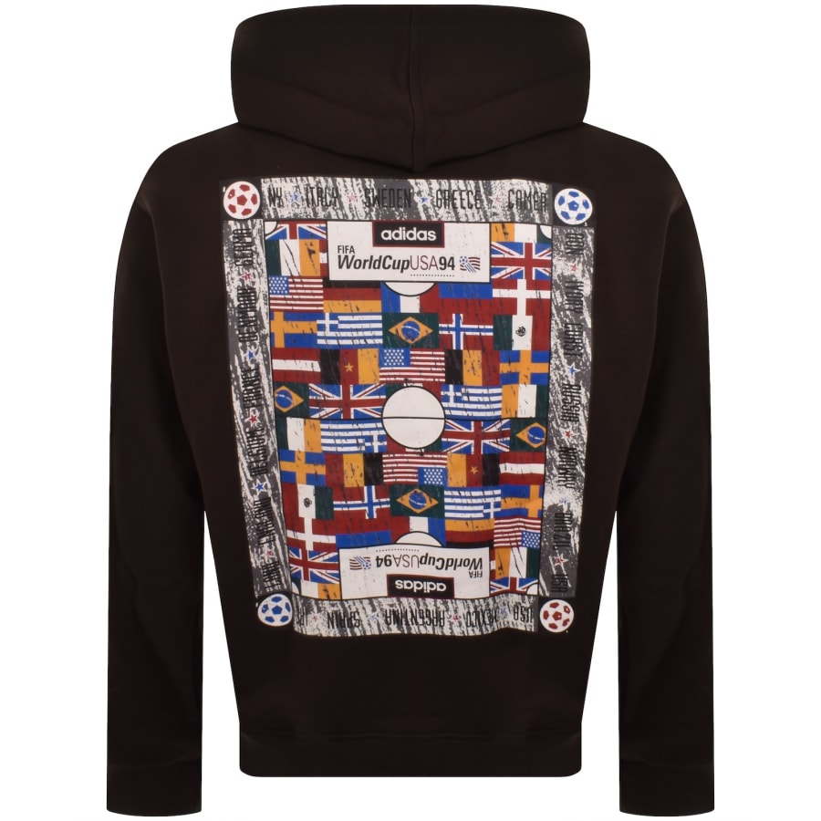 Image number 4 for adidas Originals FIFA Flag Graphic Hoodie Brown