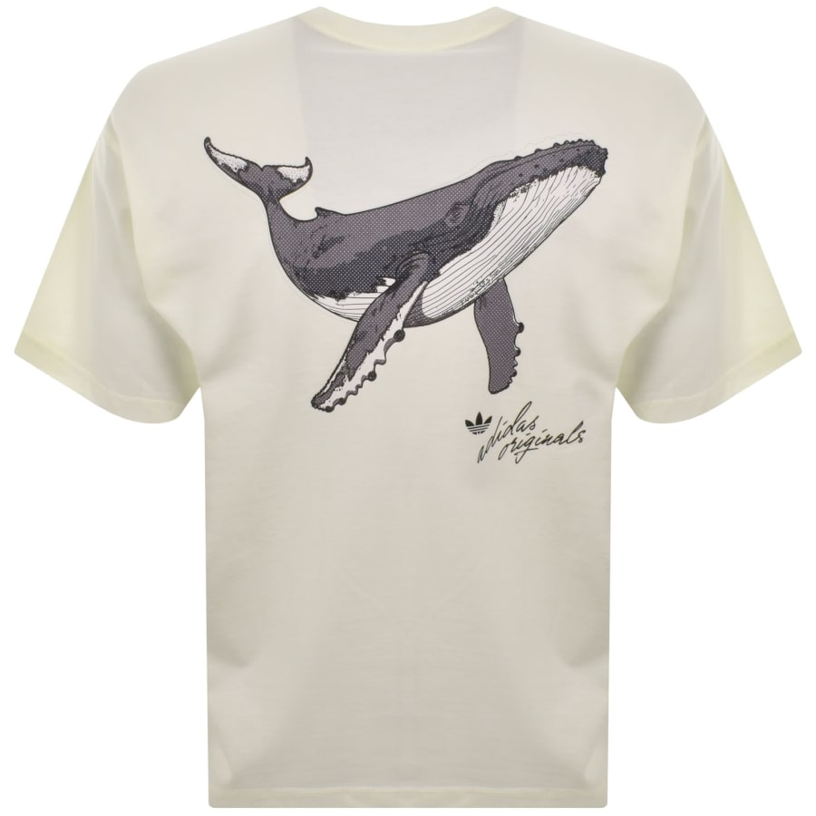 Image number 5 for adidas Originals Whale Graphic T Shirt Off White