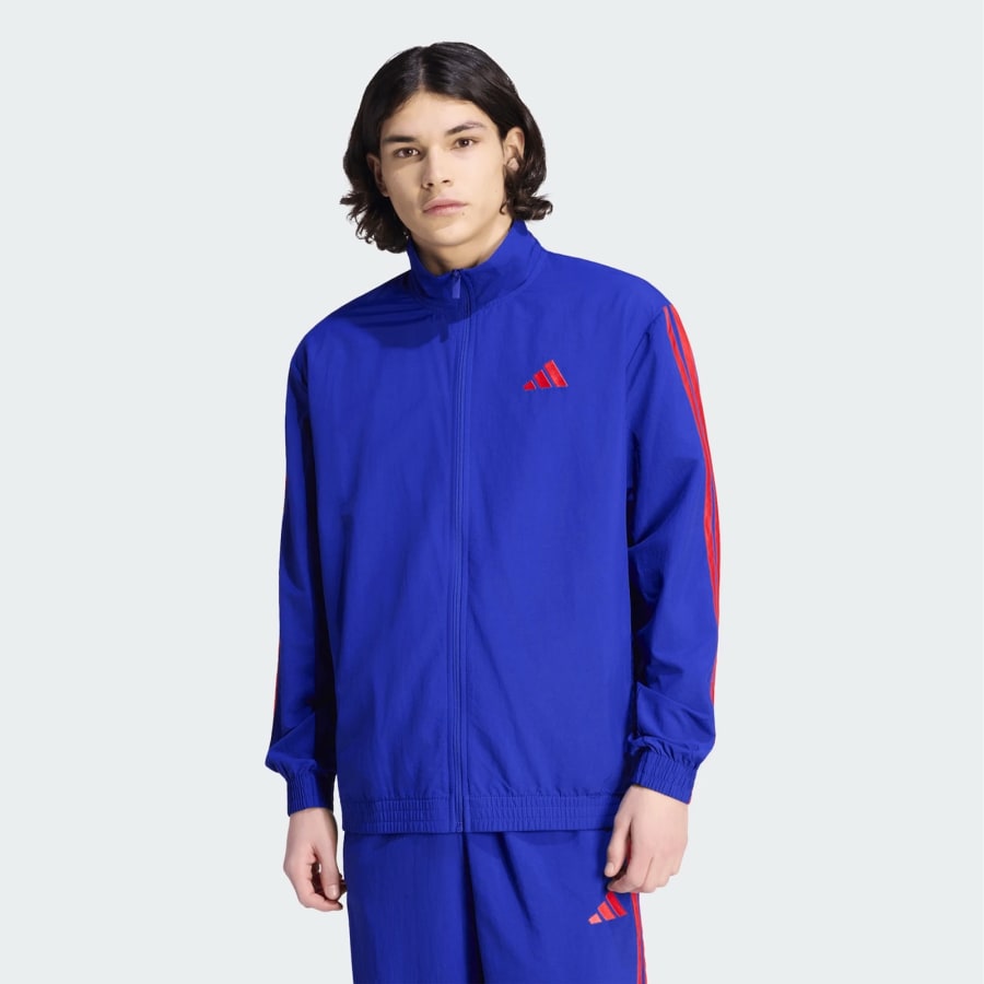 Image number 5 for adidas Sportswear 3 Stripe Track Top Blue