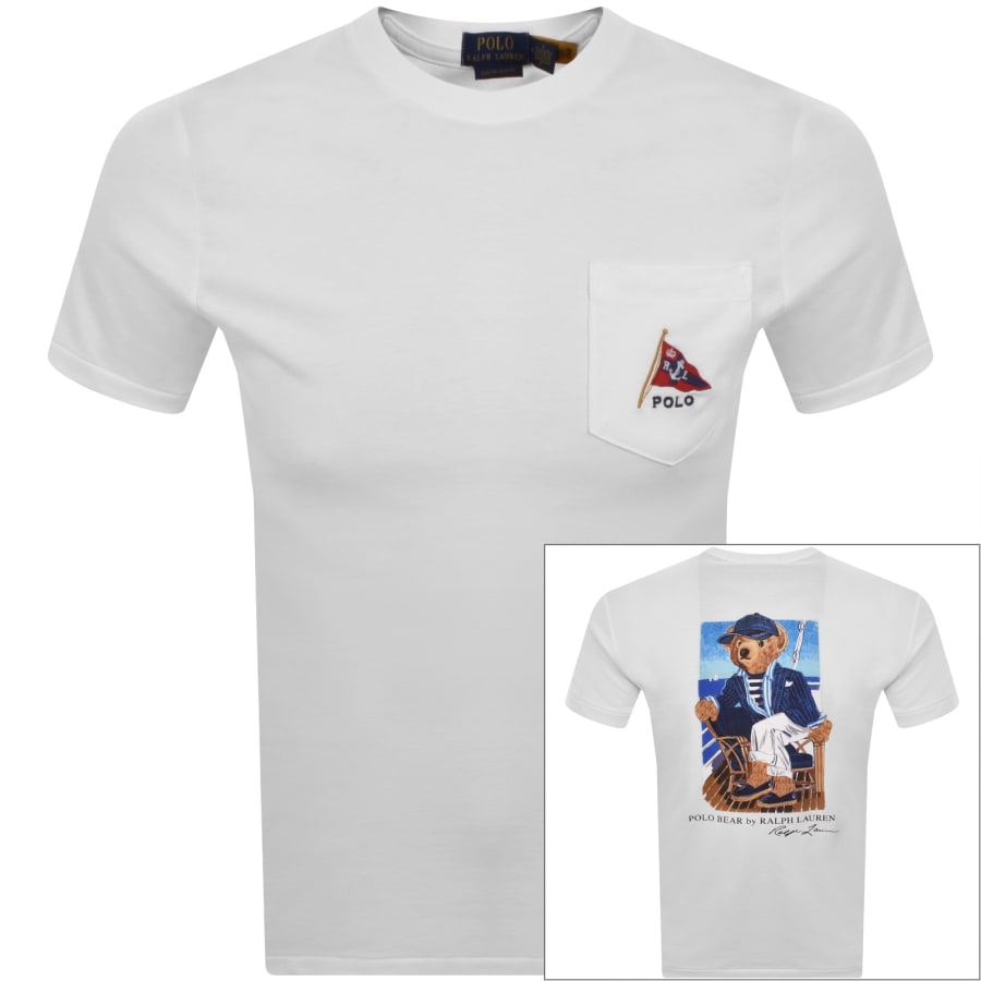 Image number 1 for Ralph Lauren Custom Slim Fit Polo T Shirt White