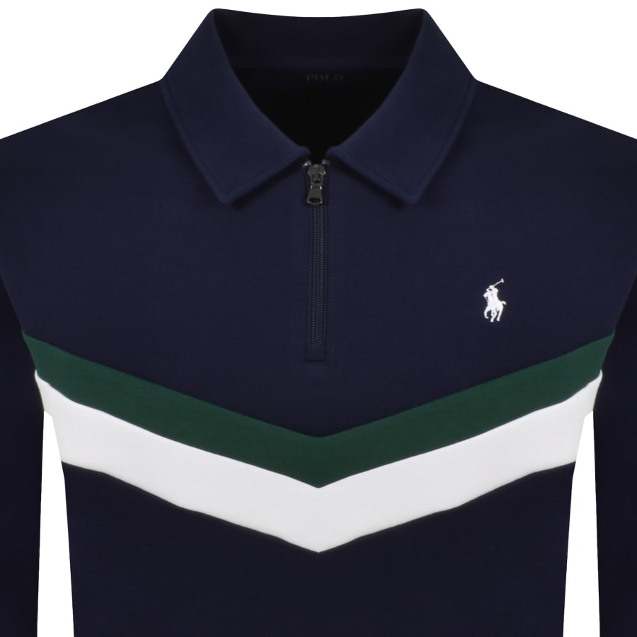 Image number 2 for Ralph Lauren Quarter Zip Sweatshirt Navy