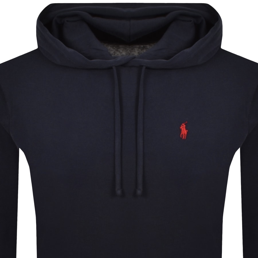 Image number 2 for Ralph Lauren Long Sleeved Hooded T Shirt Navy