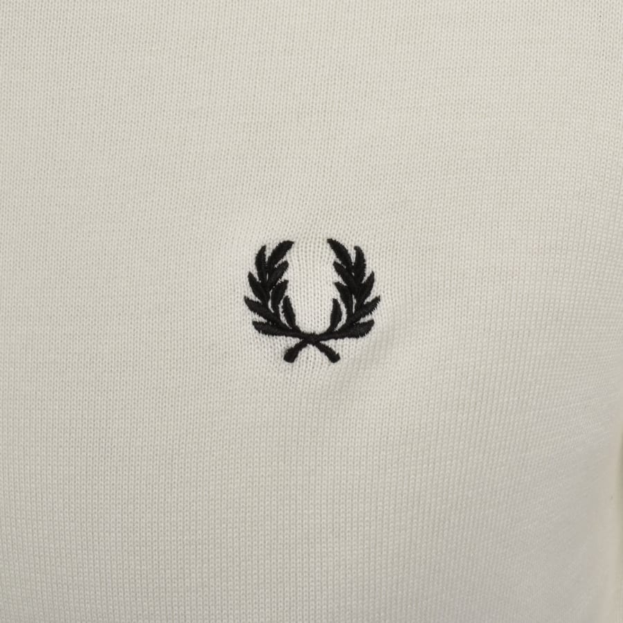 Image number 3 for Fred Perry Knit T Shirt Cream