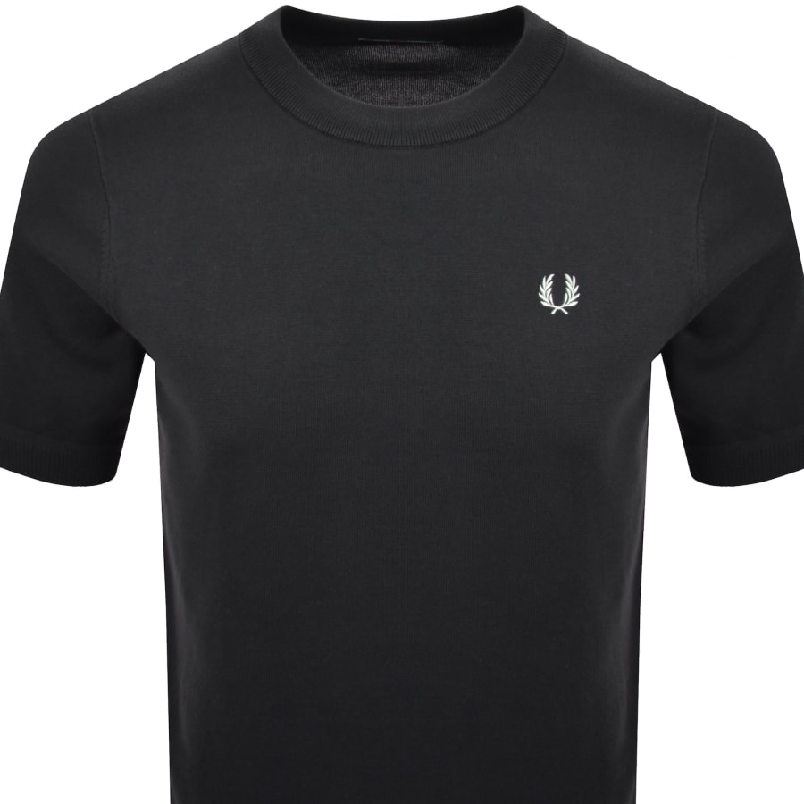 Image number 2 for Fred Perry Knit T Shirt Grey