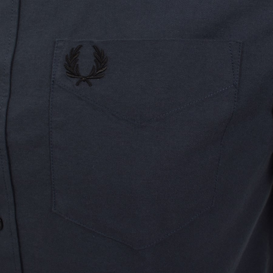 Image number 3 for Fred Perry Oxford Short Sleeve Shirt Navy