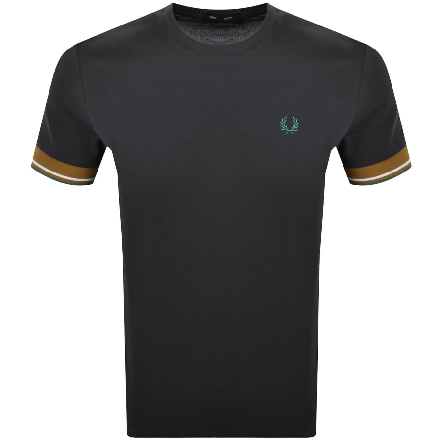 Image number 1 for Fred Perry Twin Tipped Cuff T Shirt Grey