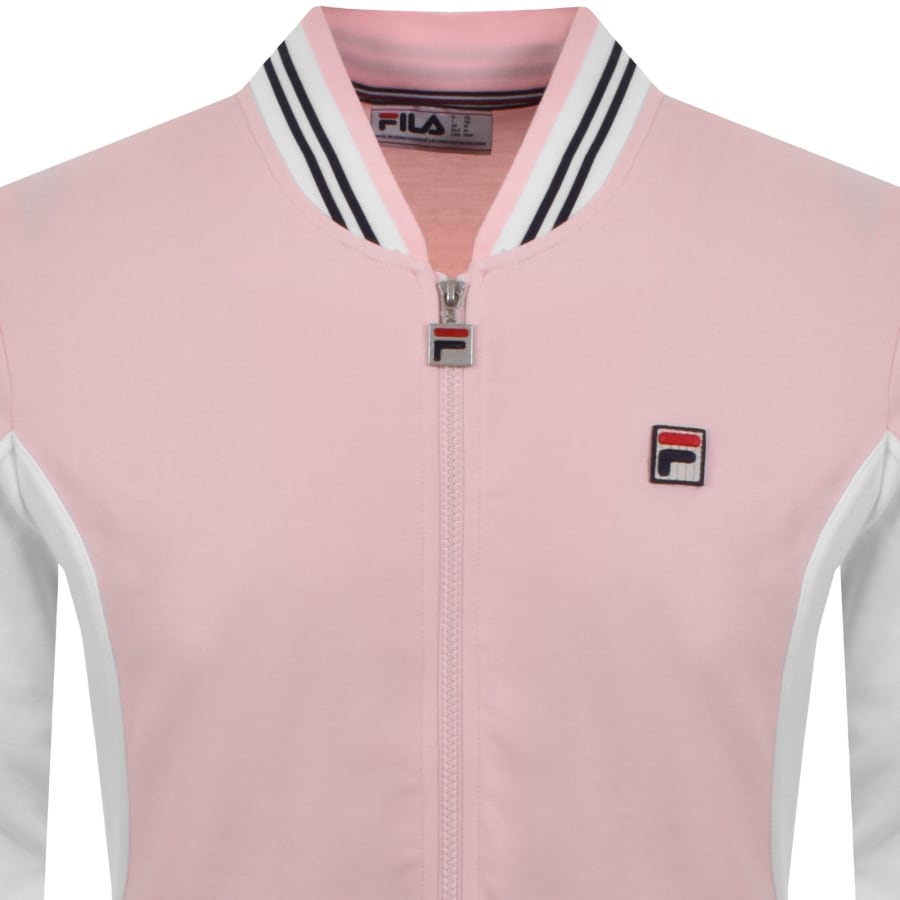 Image number 2 for Fila Settanta Zip Track Top Pale Pink