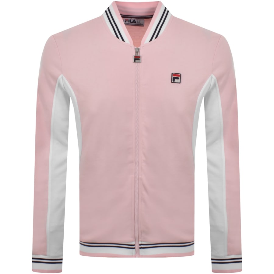 Image number 1 for Fila Settanta Zip Track Top Pale Pink