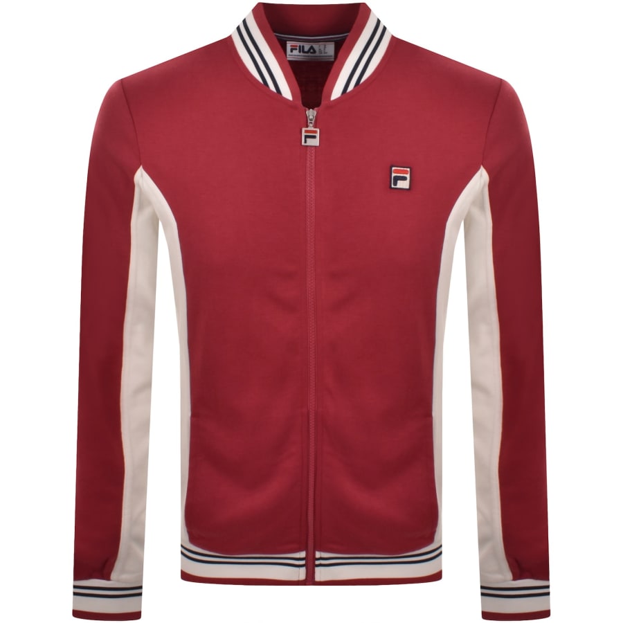 Image number 1 for Fila Settanta Zip Track Top Garnet Red