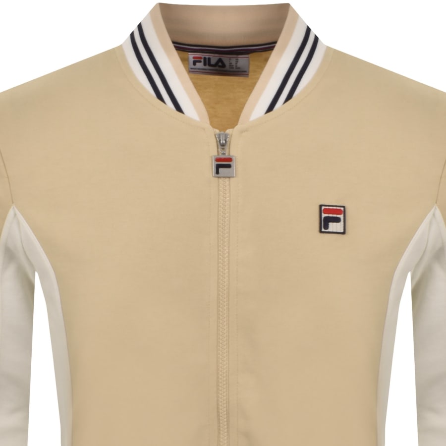 Image number 2 for Fila Settanta Zip Track Top Classic Beige