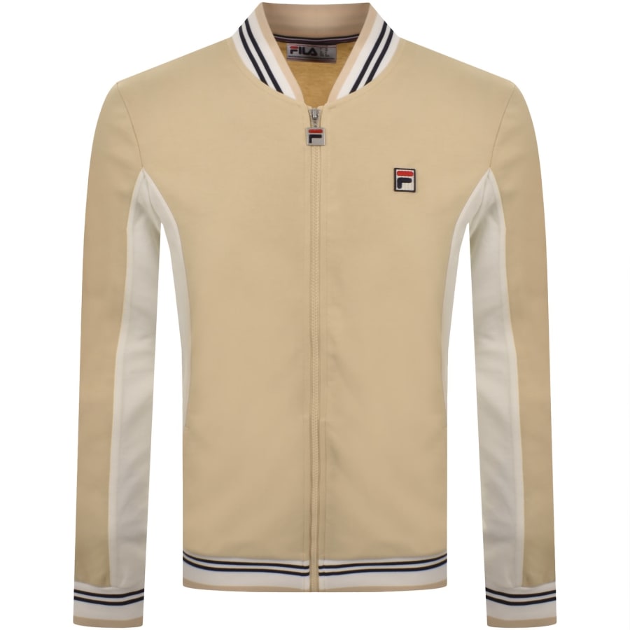 Image number 1 for Fila Settanta Zip Track Top Classic Beige