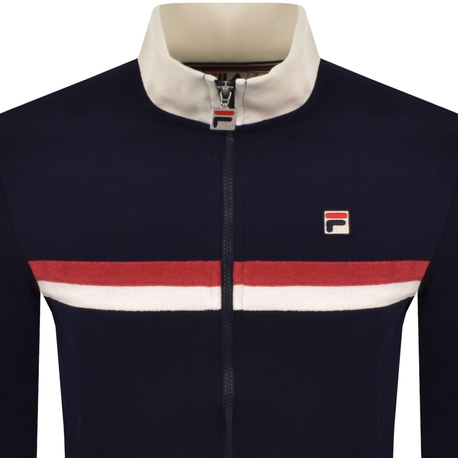 Image number 2 for Fila Enrico Terry Stripe Track Top Fila Navy