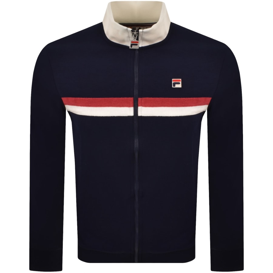 Image number 1 for Fila Enrico Terry Stripe Track Top Fila Navy