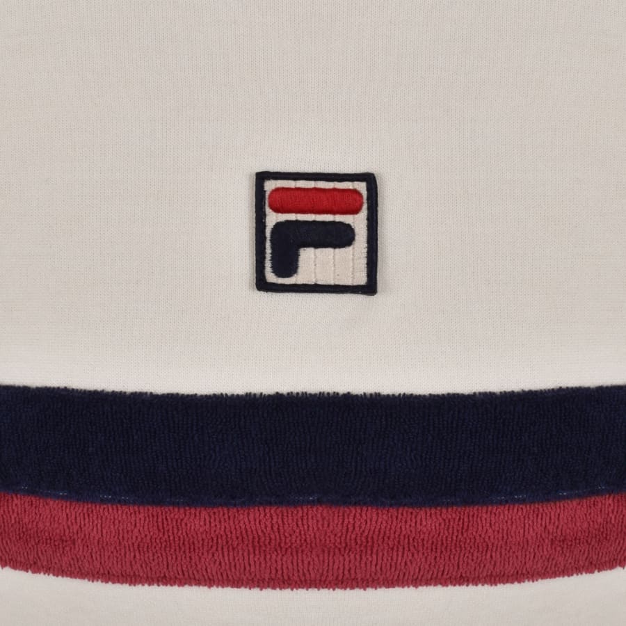Image number 3 for Fila Enrico Terry Stripe Track Top Cream