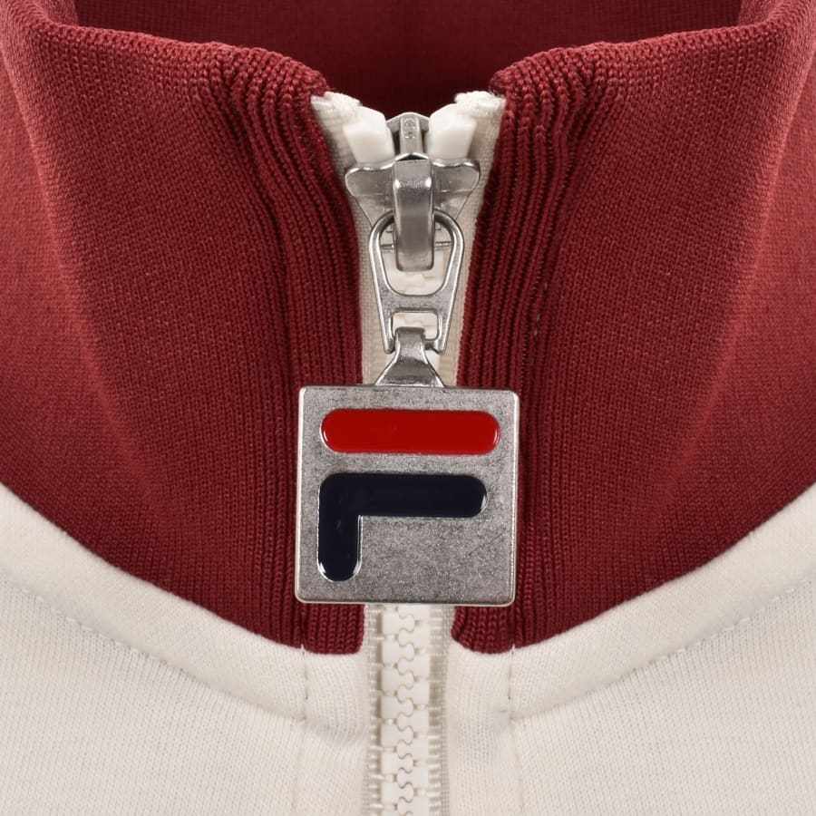 Image number 4 for Fila Enrico Terry Stripe Track Top Cream