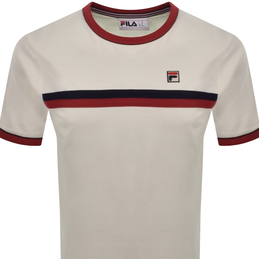 Image number 2 for Fila Rosario Terry Stripes T Shirt Off White