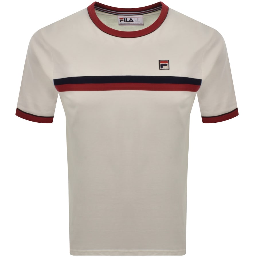 Image number 1 for Fila Rosario Terry Stripes T Shirt Off White