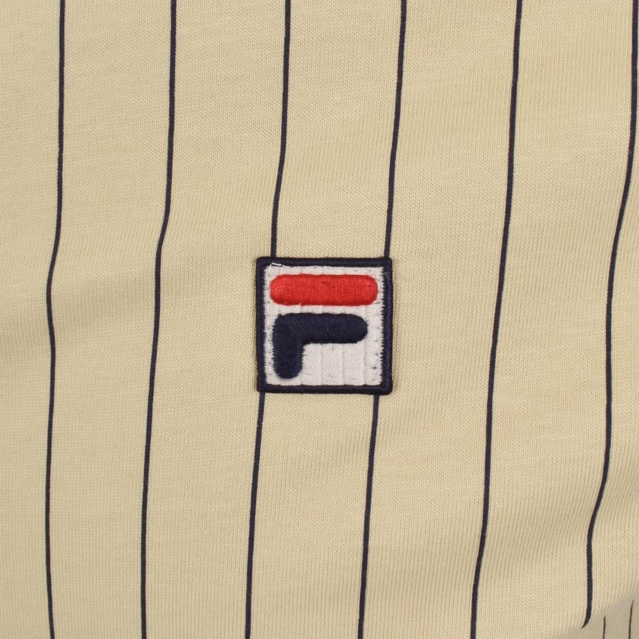 Image number 3 for Fila BB1 Pinstripe Polo T Shirt Classic Beige