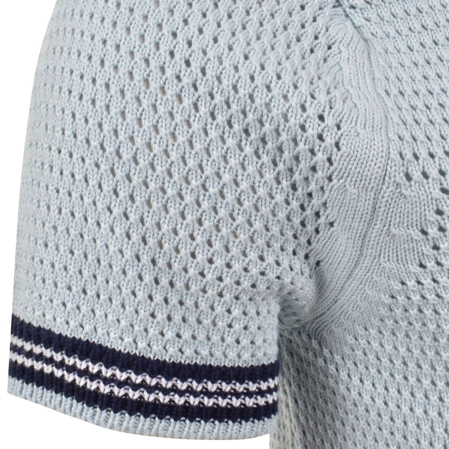 Image number 5 for Fila Domenico Crochet Polo Shirt Blue