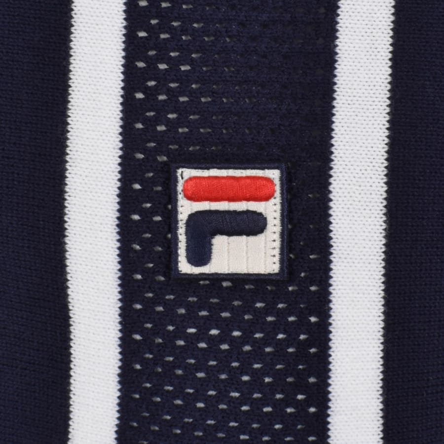 Image number 3 for Fila Giorgio Crochet Polo Shirt Fila Navy