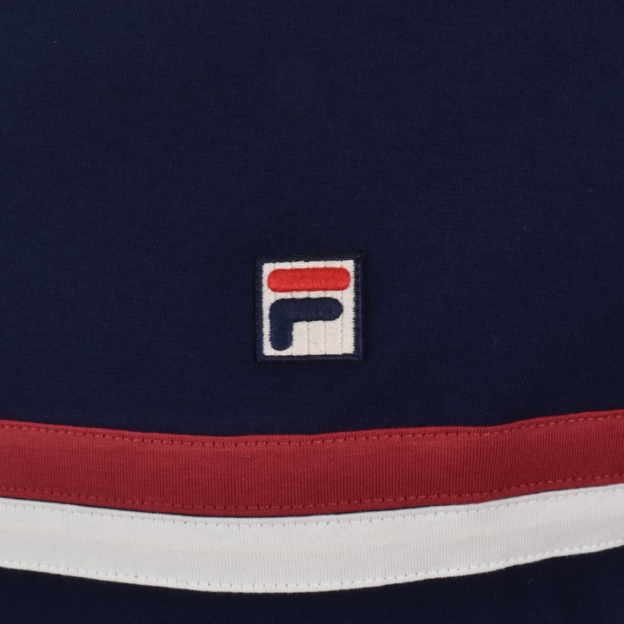 Image number 3 for Fila Rosario Terry Stripes T Shirt Fila Navy