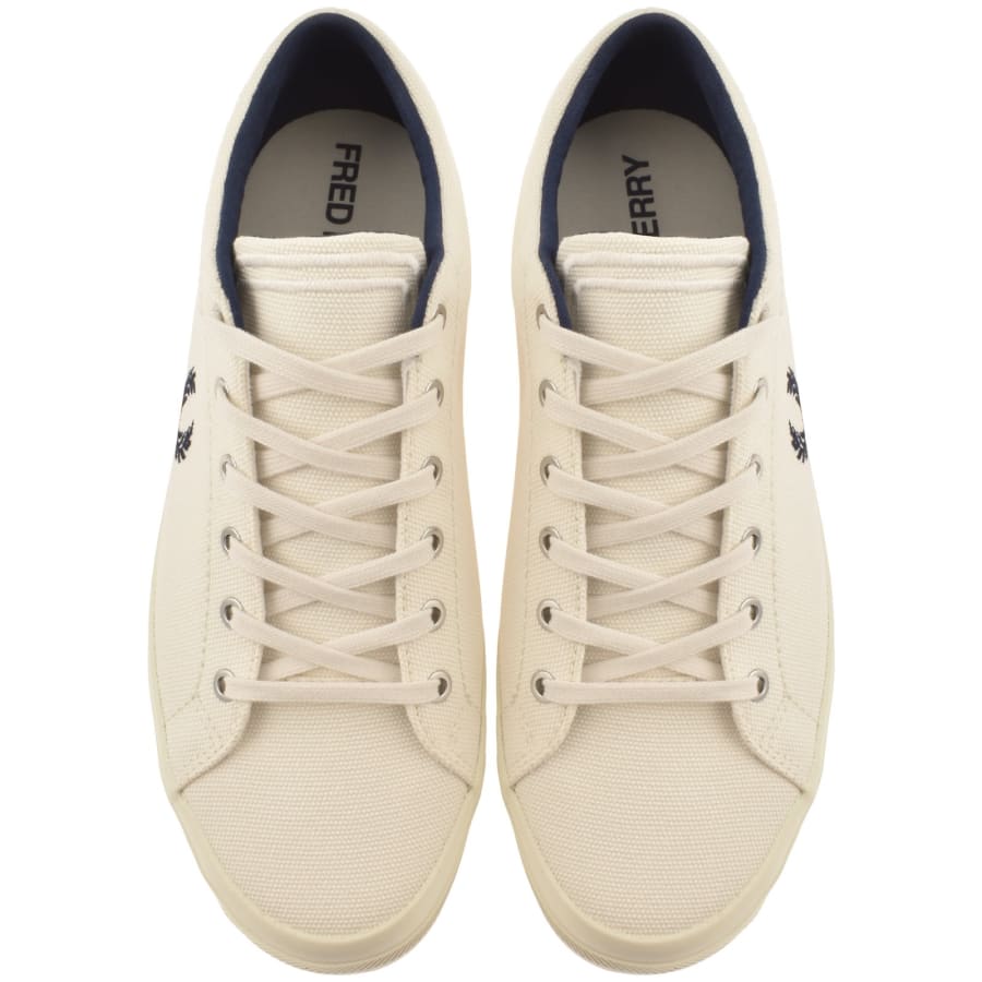 Image number 3 for Fred Perry Baseline Canvas Trainers Off White
