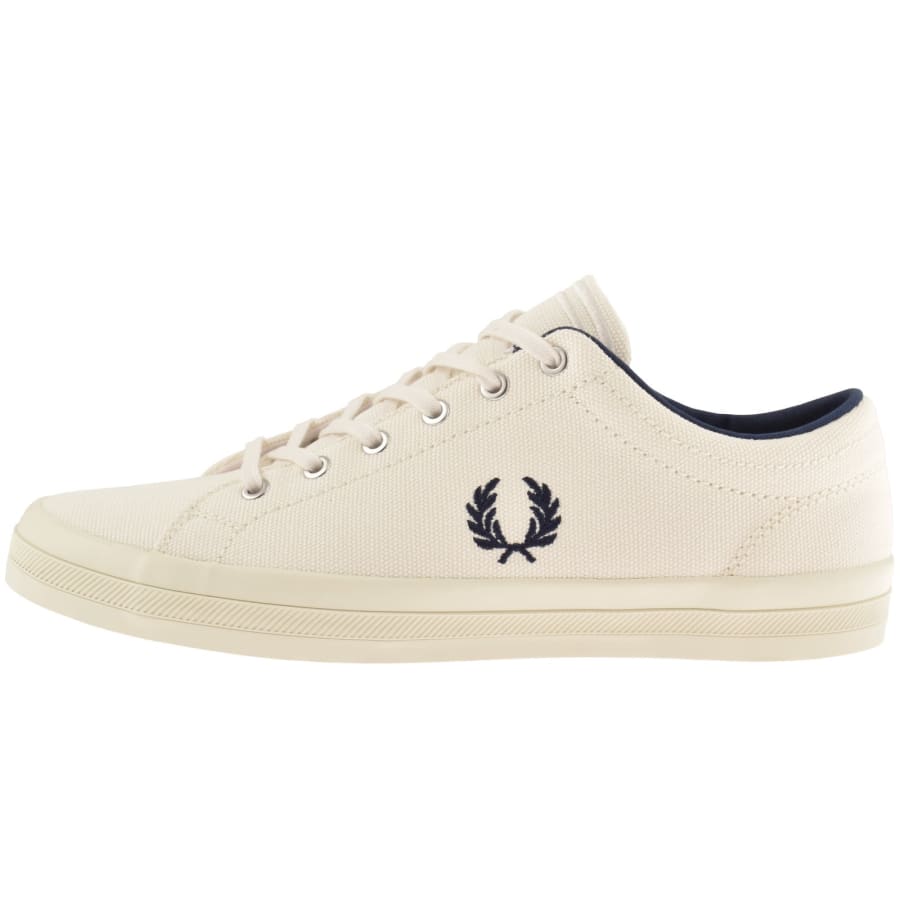 Image number 1 for Fred Perry Baseline Canvas Trainers Off White