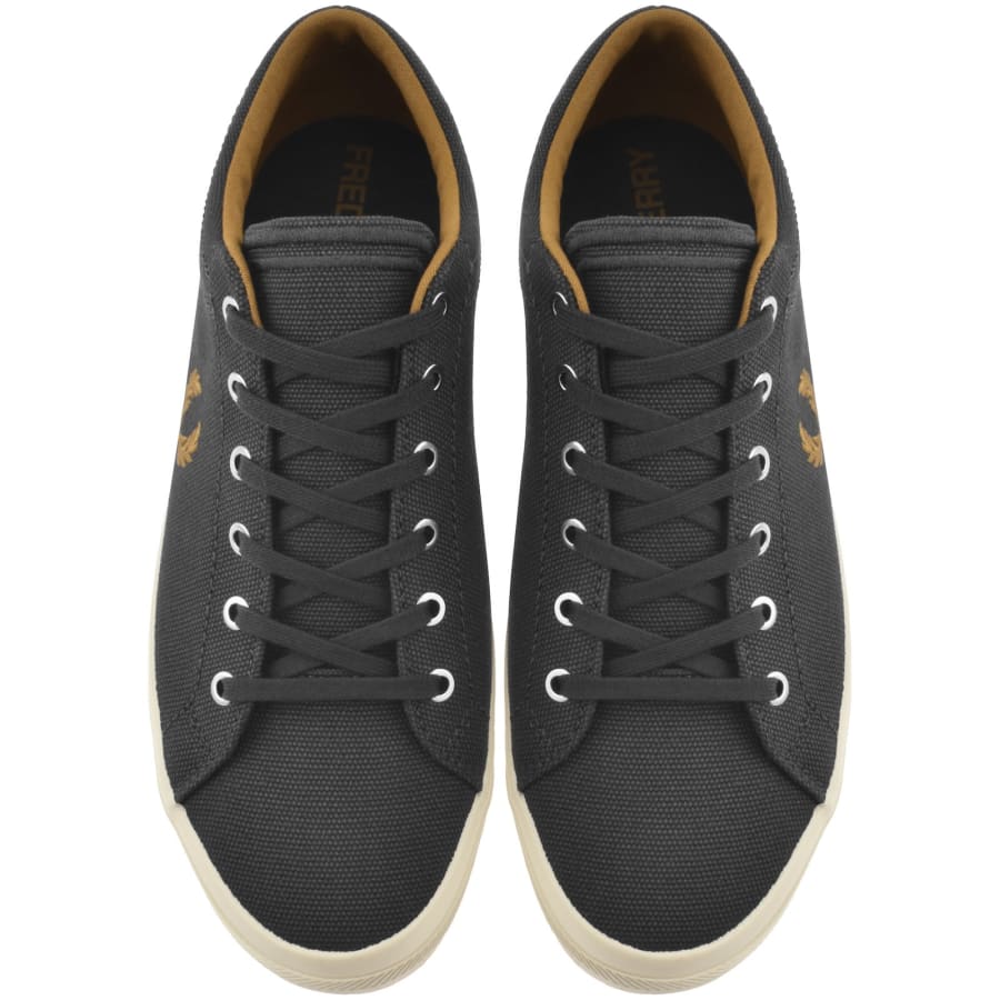 Image number 3 for Fred Perry Baseline Canvas Trainers Grey