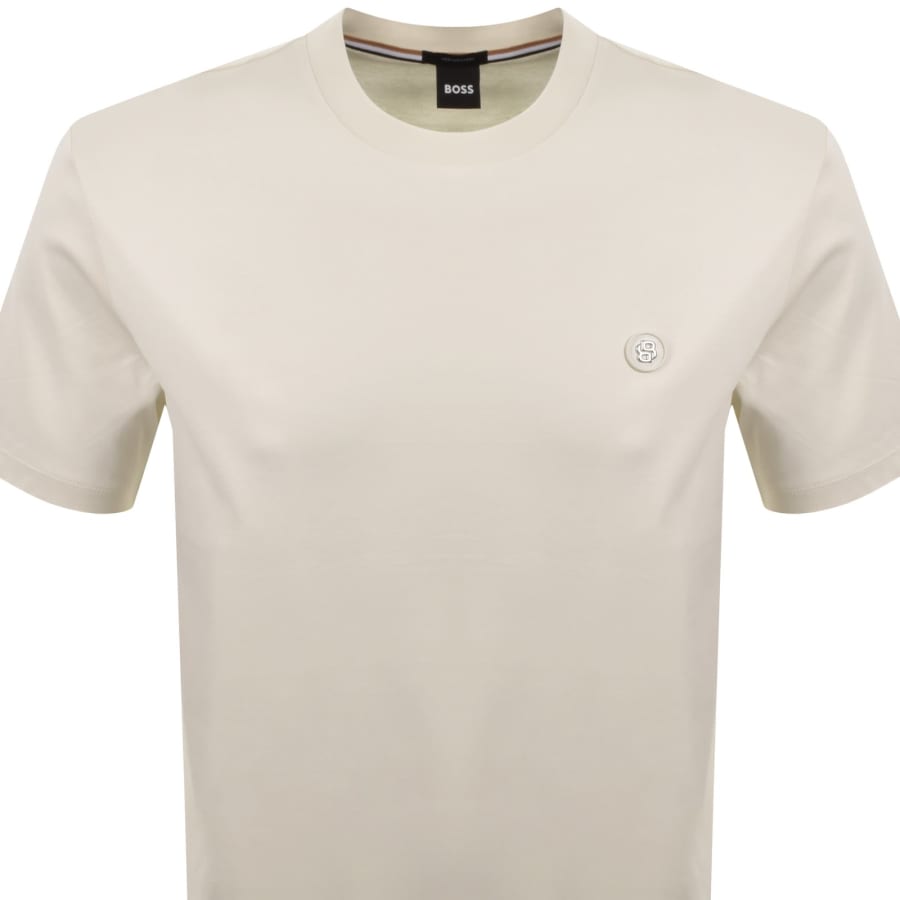 Image number 2 for BOSS C Taut 01 Mercerised T Shirt Off White