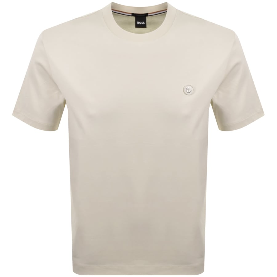 Image number 1 for BOSS C Taut 01 Mercerised T Shirt Off White