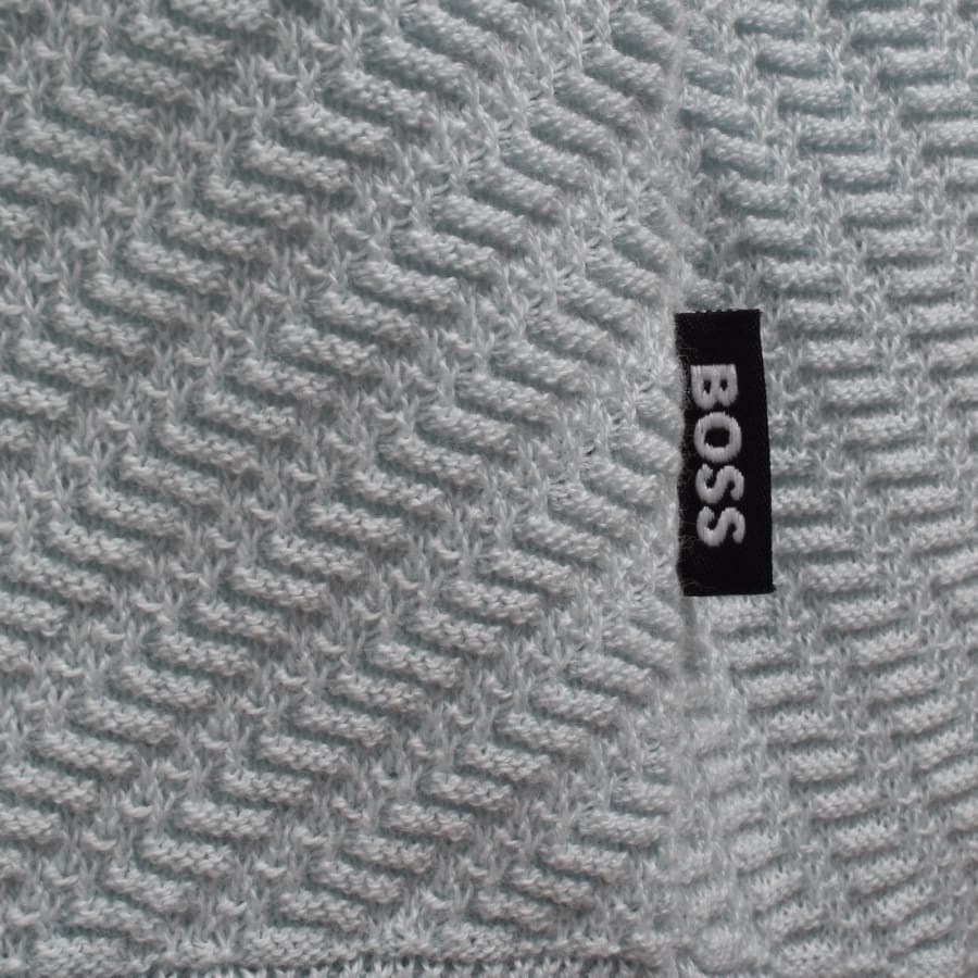 Image number 3 for BOSS Diagonal Knit Jumper Light Blue