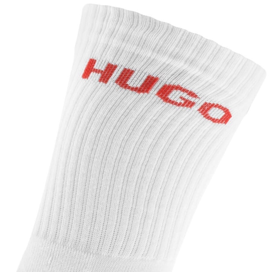 Image number 3 for HUGO 6 Pack Logo Socks White