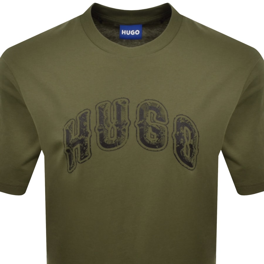 Image number 2 for HUGO Blue Nerpient T Shirt Green