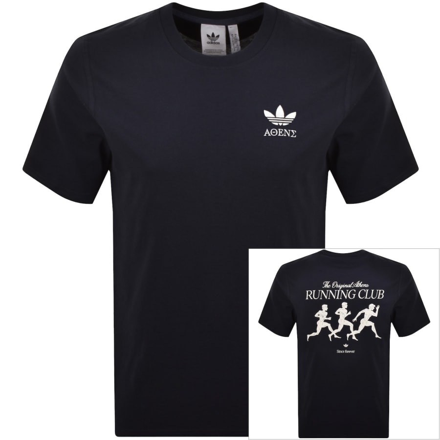 Image number 1 for adidas Originals Gres Running T Shirt Navy