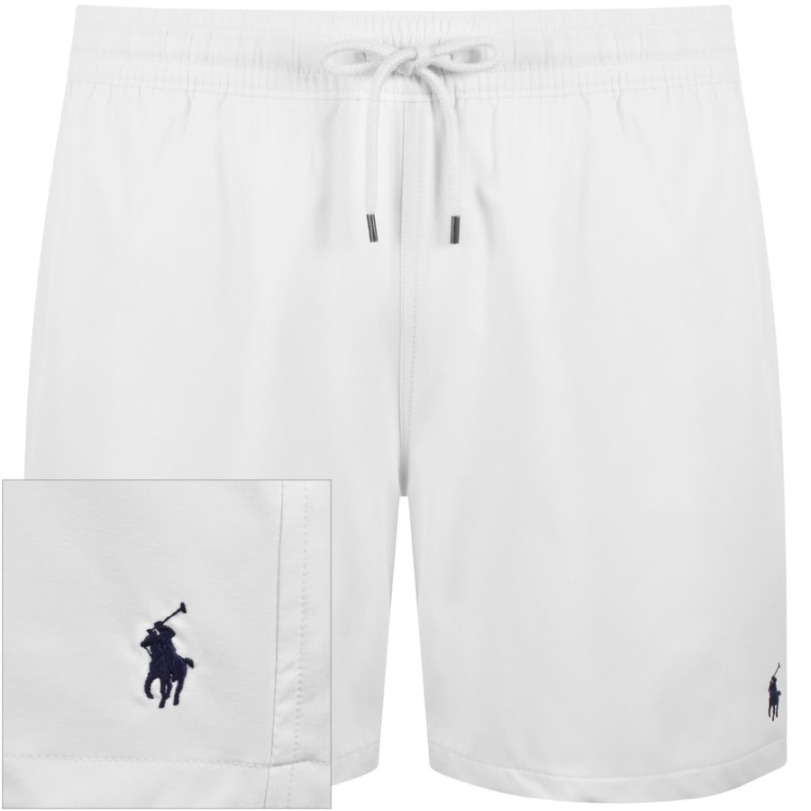 Image number 1 for Ralph Lauren Slim Traveller Swim Shorts White