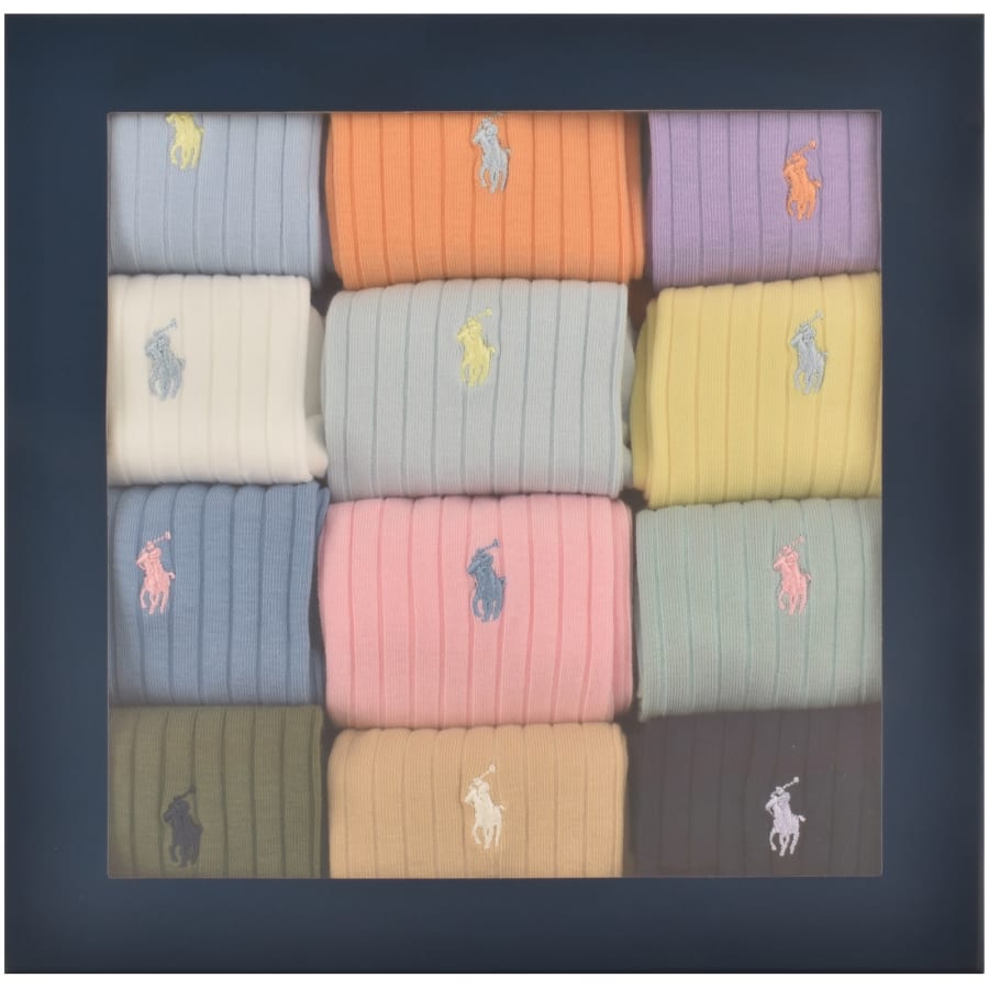 Image number 2 for Ralph Lauren 12 Pack Socks Multi