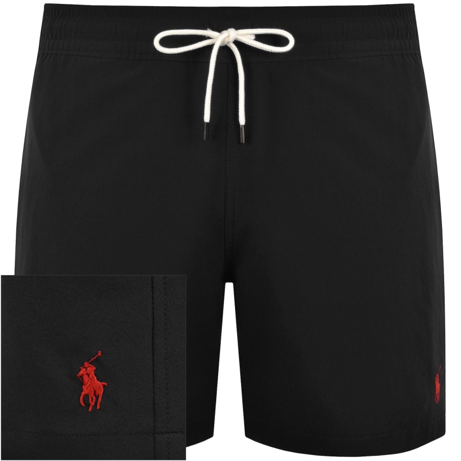 Image number 1 for Ralph Lauren Slim Traveller Swim Shorts Black