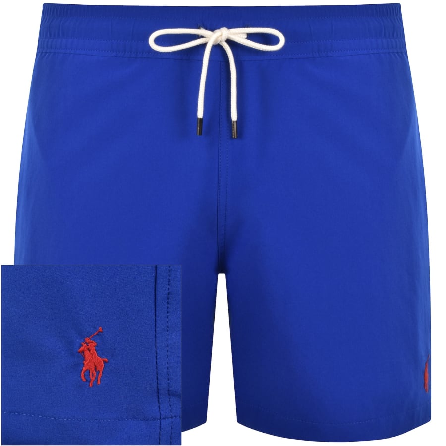 Image number 1 for Ralph Lauren Slim Traveller Swim Shorts Blue