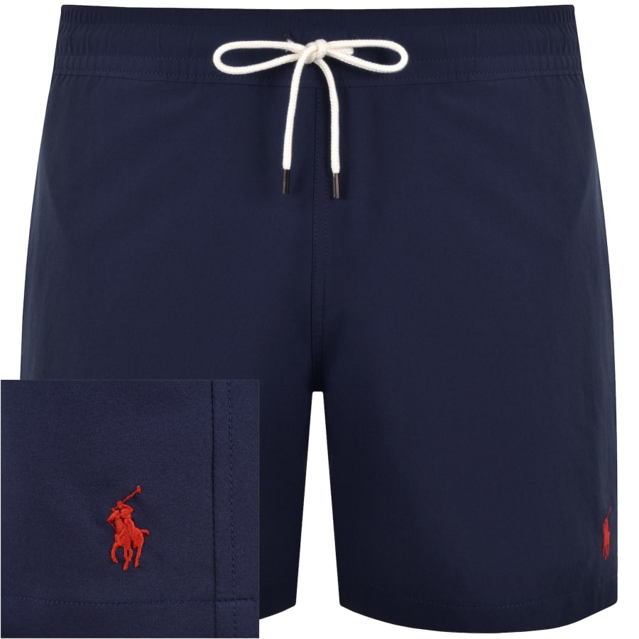 Image number 1 for Ralph Lauren Slim Traveller Swim Shorts Navy