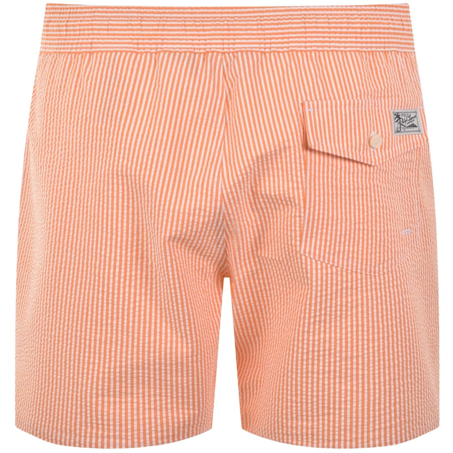 Image number 3 for Ralph Lauren Traveller Striped Swim Shorts Orange