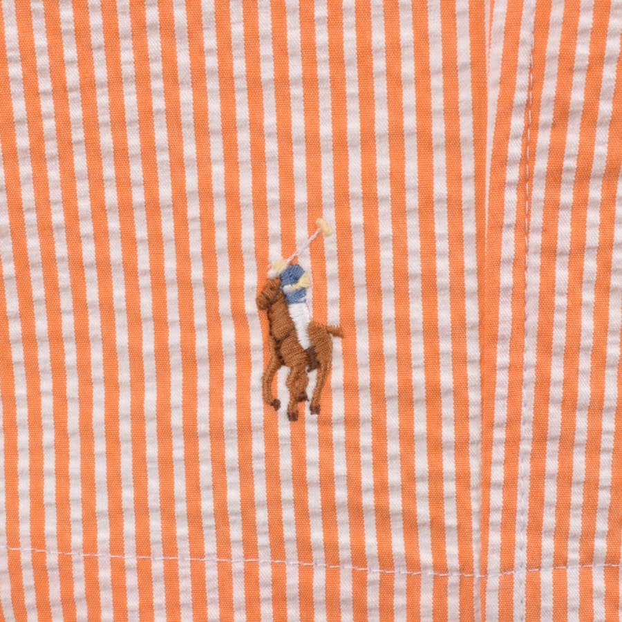 Image number 4 for Ralph Lauren Traveller Striped Swim Shorts Orange